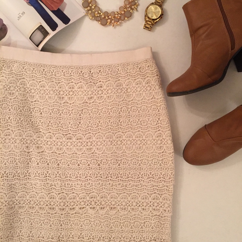 Club Monaco Crochet Skirt